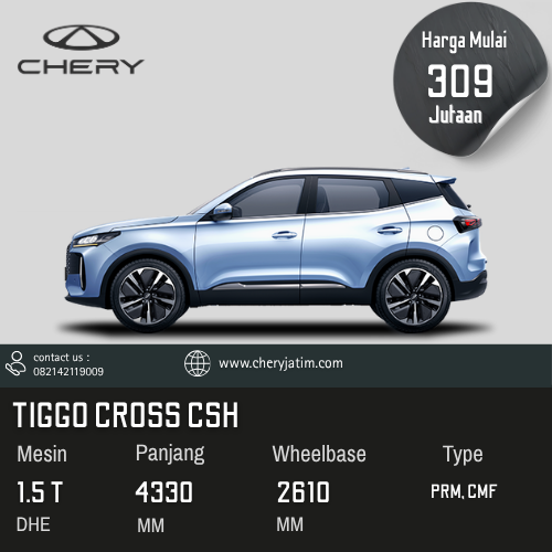 harga otr surabaya tiggo cross csh