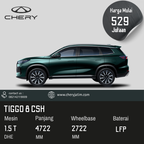 harga otr surabaya tiggo 8 csh