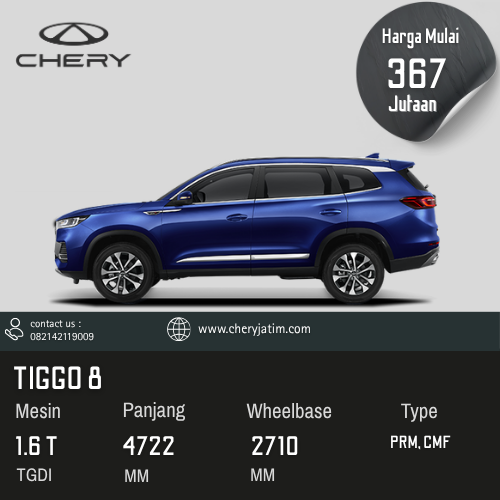 harga otr surabaya tiggo 8