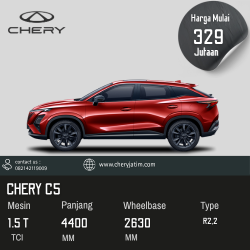 harga otr surabaya chery c5